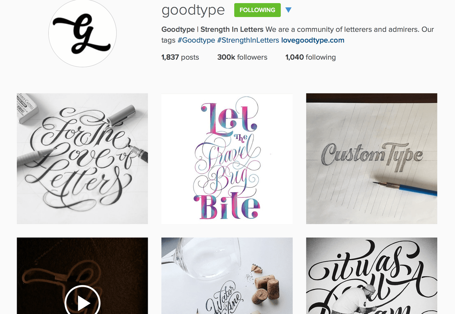 Goodtype Instagram - Lettering Tutorial