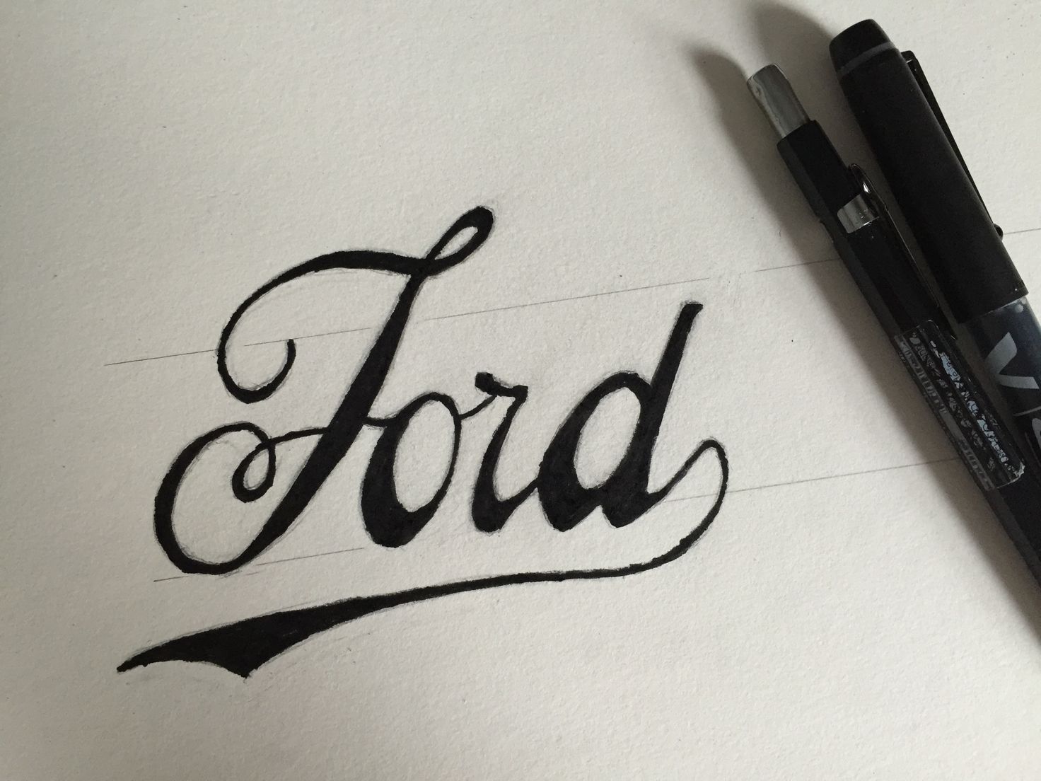1909 Ford Car Logo - Lettering Tutorial