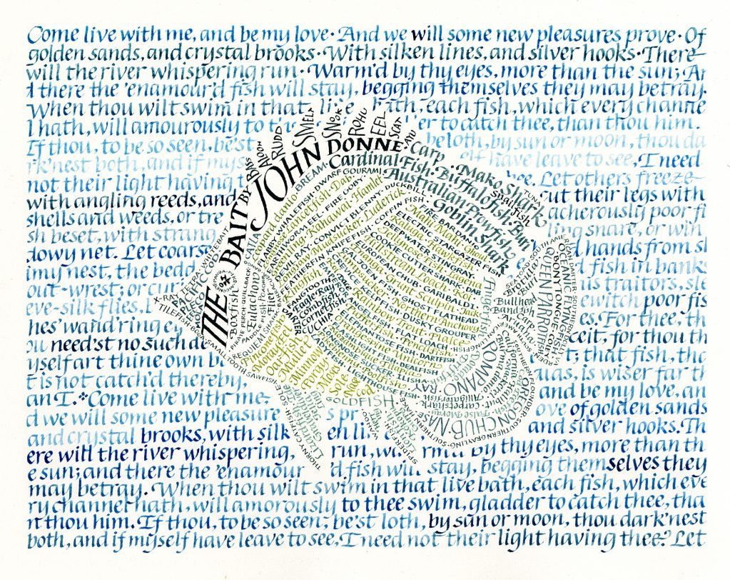 Fish Shape Poem Cora Pearl - Lettering Tutorial