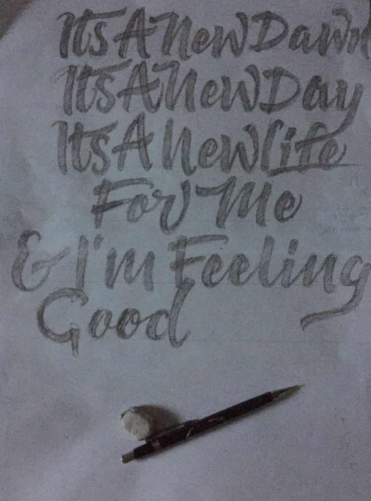 Holiday Gift Muse Lyrics Lettered - Lettering Tutorial