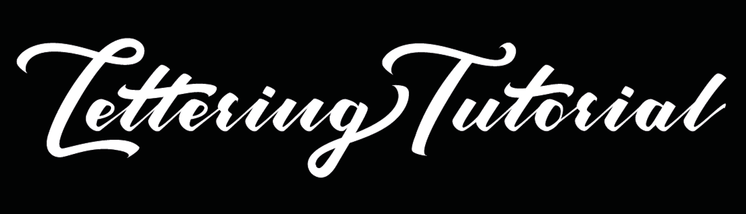 Lettering Tutorial White on Black Logo