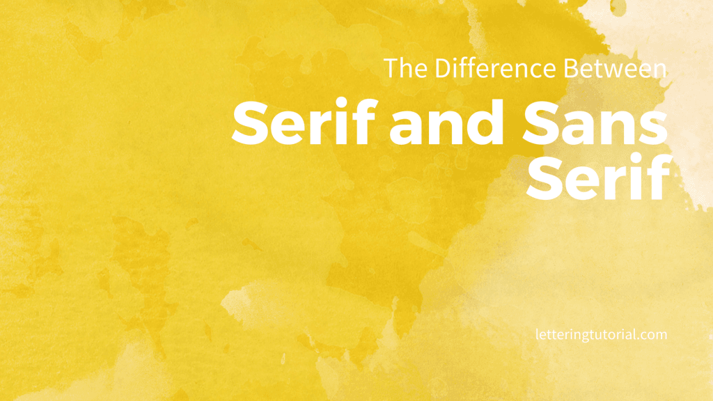 The Difference Between Serif and Sans Serif