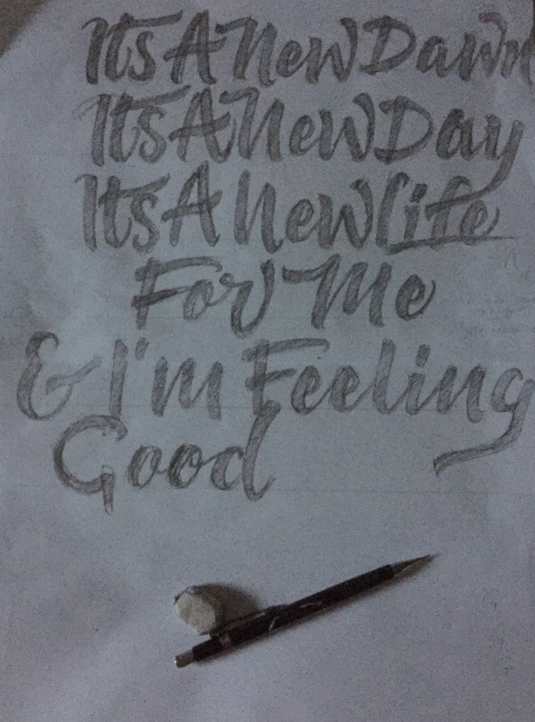 Holiday Gift Muse Lyrics Lettered - Lettering Tutorial