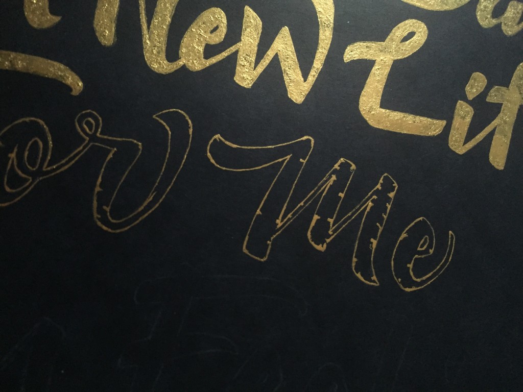 Holiday Gift Muse Lyrics Lettered - Lettering Tutorial
