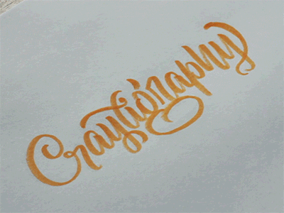 Colin Tierney Crayligraphy GIF - Lettering Tutorial