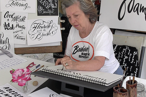 Learn Brush Lettering Carla Hackett Barbara Enright - Lettering Tutorial