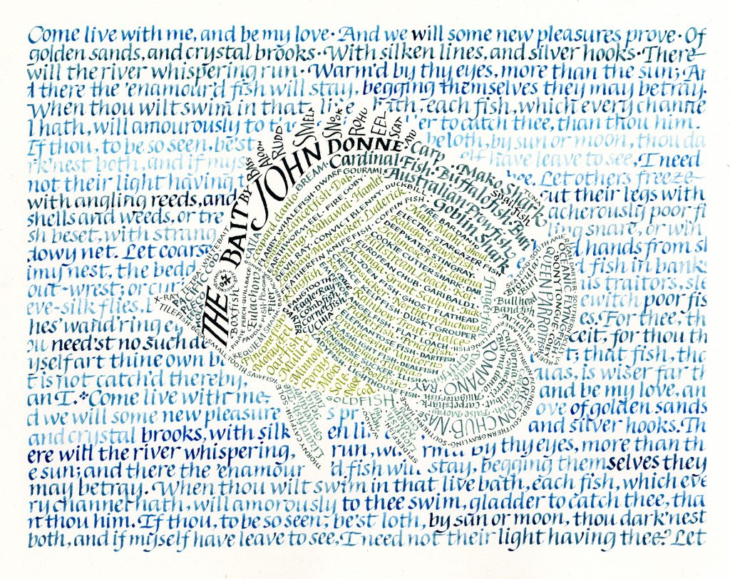Fish Shape Poem Cora Pearl - Lettering Tutorial