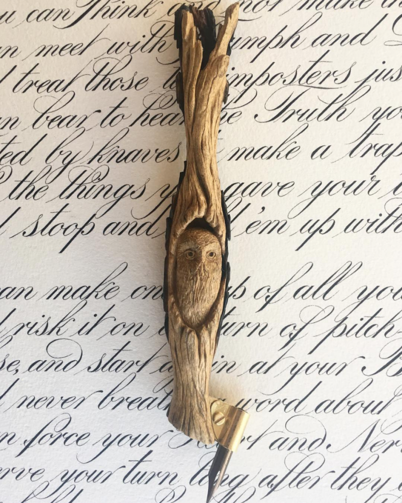Jake Weidmann Hand Carved Pen Holder - Lettering Tutorial