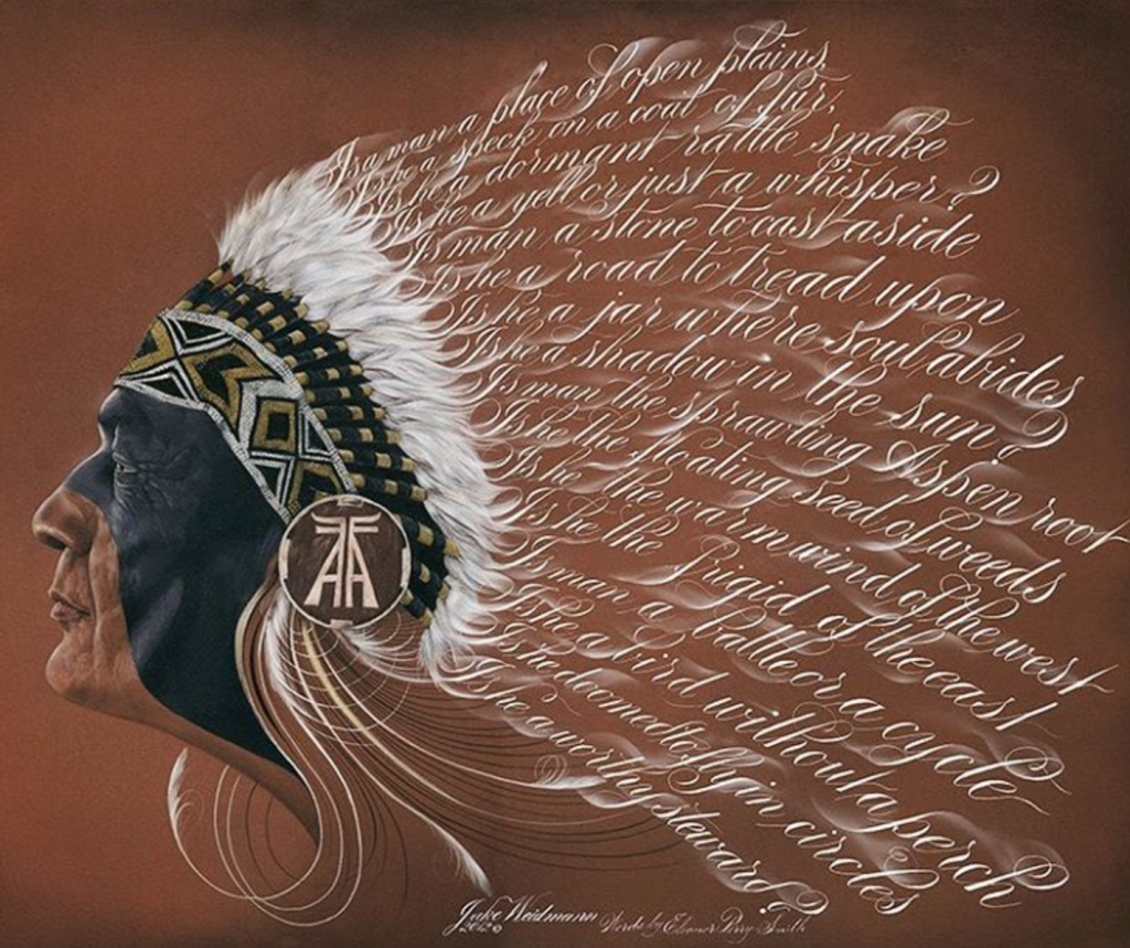 Jake Weidmann Native American Poem - Lettering Tutorial